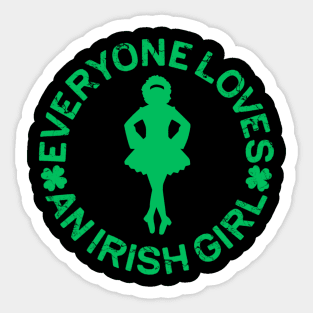 Funny Irish Dance Girls St Patrick's Day Sticker